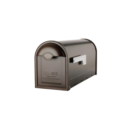 ARCHITECTURAL MAILBOXES Winston Post Mount Mailbox Rubbed Bronze 8830RZ-10